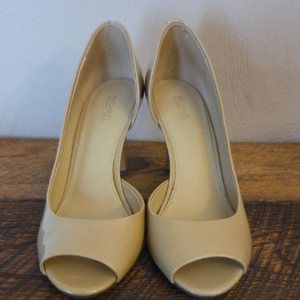 Michael Kors Beige Peep-Toe Heels